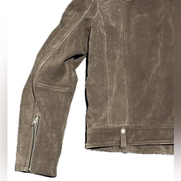 All Saints Suede Biker Jacket - Picture 5 of 9